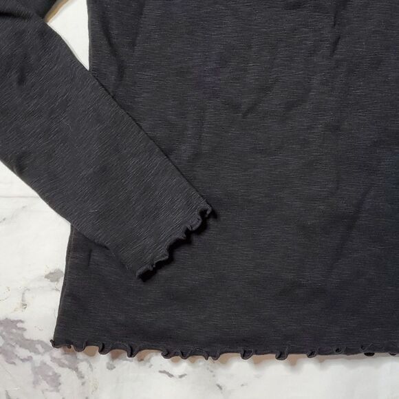 Madewell Black Basic Long Sleeve Blouse - Picture 3 of 6